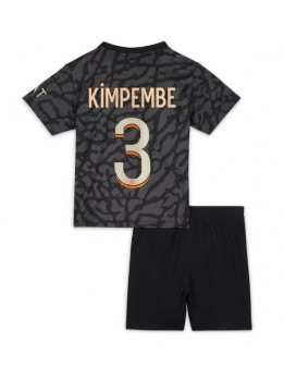 Paris Saint-Germain Presnel Kimpembe #3 Ausweichtrikot für Kinder 2023-24 Kurzarm (+ Kurze Hosen)